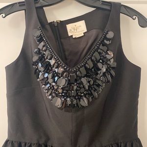 Kate Spade Black Embellished Neckline Dress Size 6